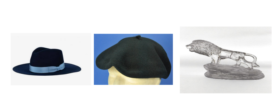 Voici les cadeaux qu'on reçu les différents participants ; Deria a eu la statue en verre représentant un lion, beaucoup plus grosse et plus détaillée sur GK, quant à Altarini il a eu le droit à ces couvres-chefs, je laisse Brennus choisir ce qu'il a pris; même je lui préfère le petit chapeau (Capèth), qui lui donne un certain style avec la togata. Désolé pour les proportions, je n'ai pas autant de talent que Timour pour de tels montages... Pitié lisez ce que j'ai écrit !