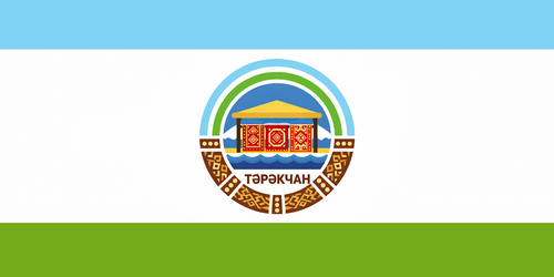 Drapeau officiel de la Municipalité de Täräqçan