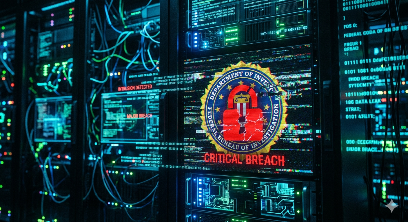 Illustration piratage informatique logo FBI guide geek