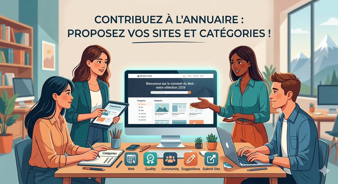 Contribuez à l'annuaire : Proposez vos sites et catégories !