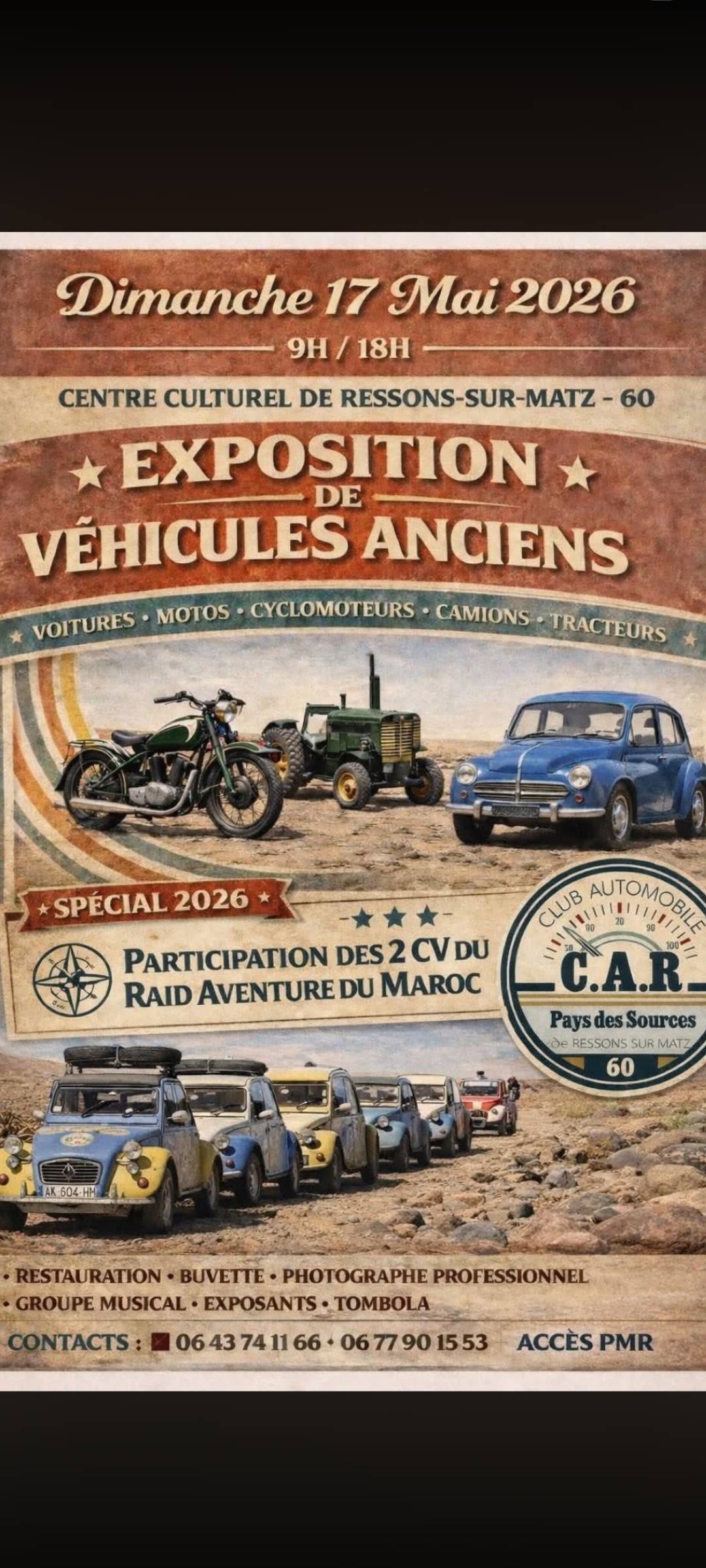 Rassemblement Véhicules Anciens à Ressons-sur-Matz