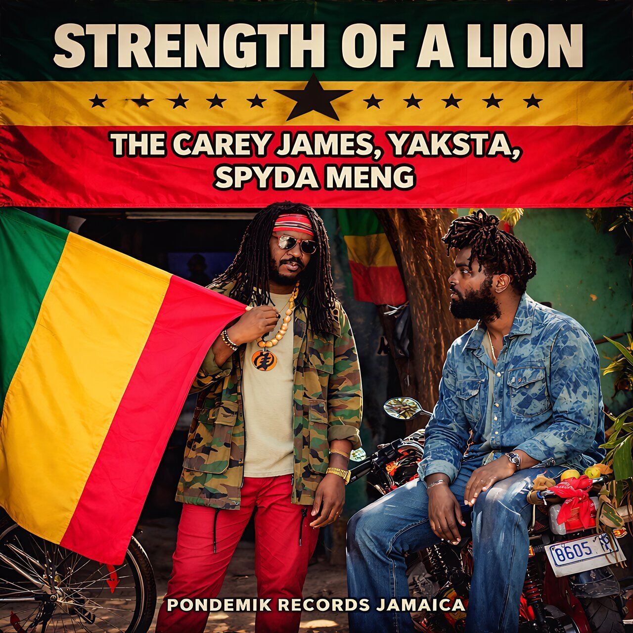 The Carey James Feat. Yaksta &amp; Spyda Meng - Strength Of A Lion (Pondemik Records Jamaica) 2026