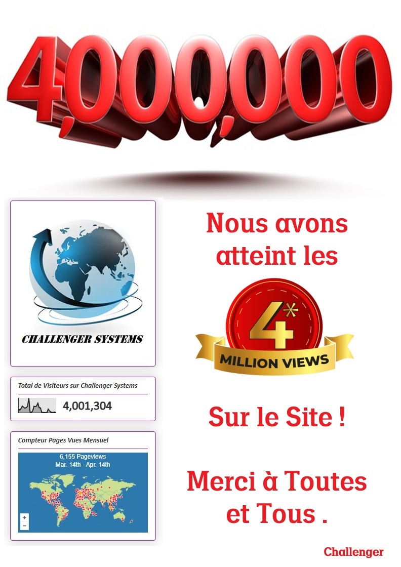 La Barre des 4 millions est franchie !!