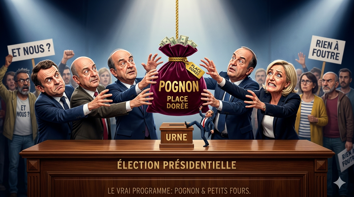 100 % des candidats à la Présidentielle avouent n'en avoir « strictement rien à foutre » des Français.