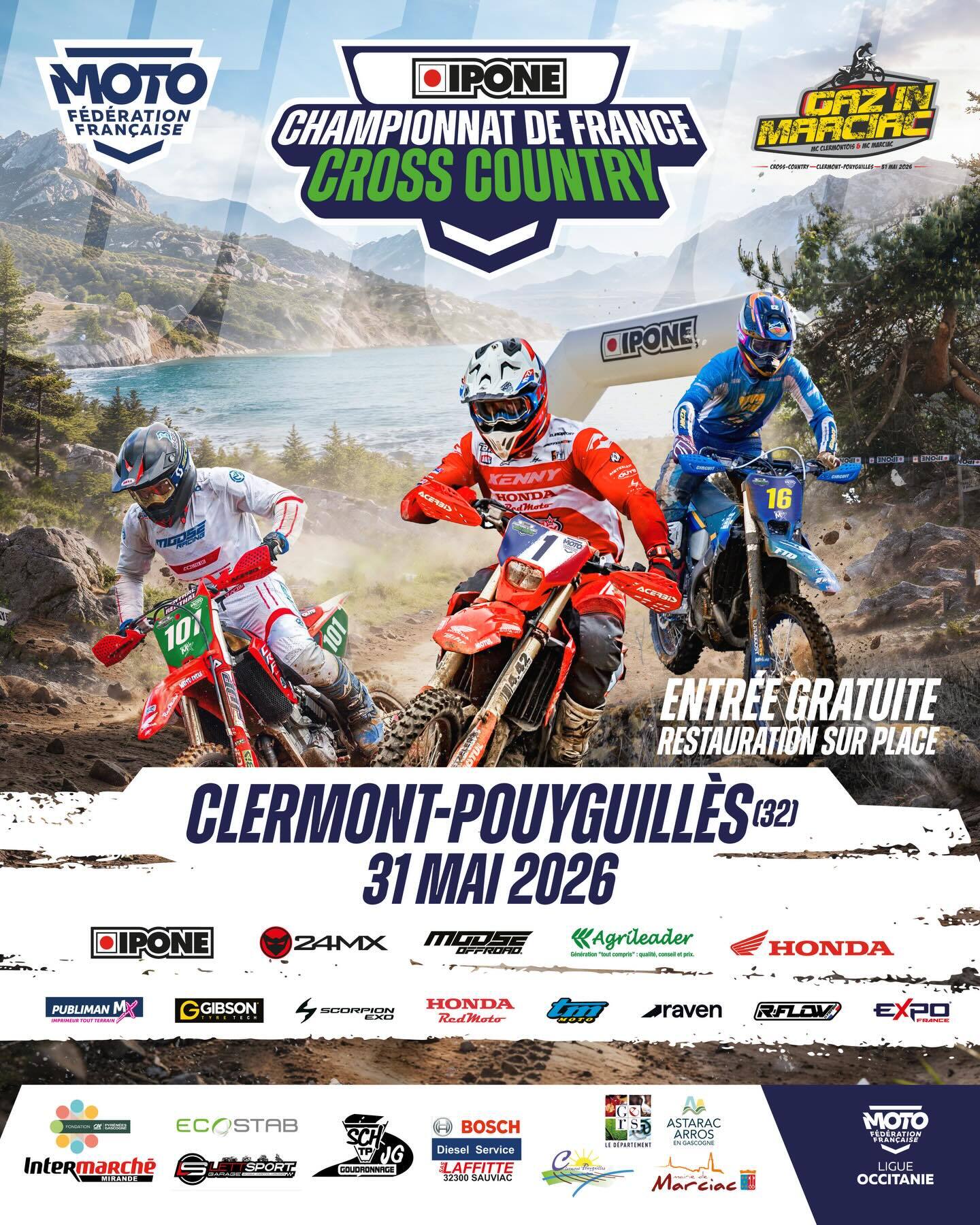 Moto TT – Championnat de France de Cross-Country à Clermont-Pouyguillès