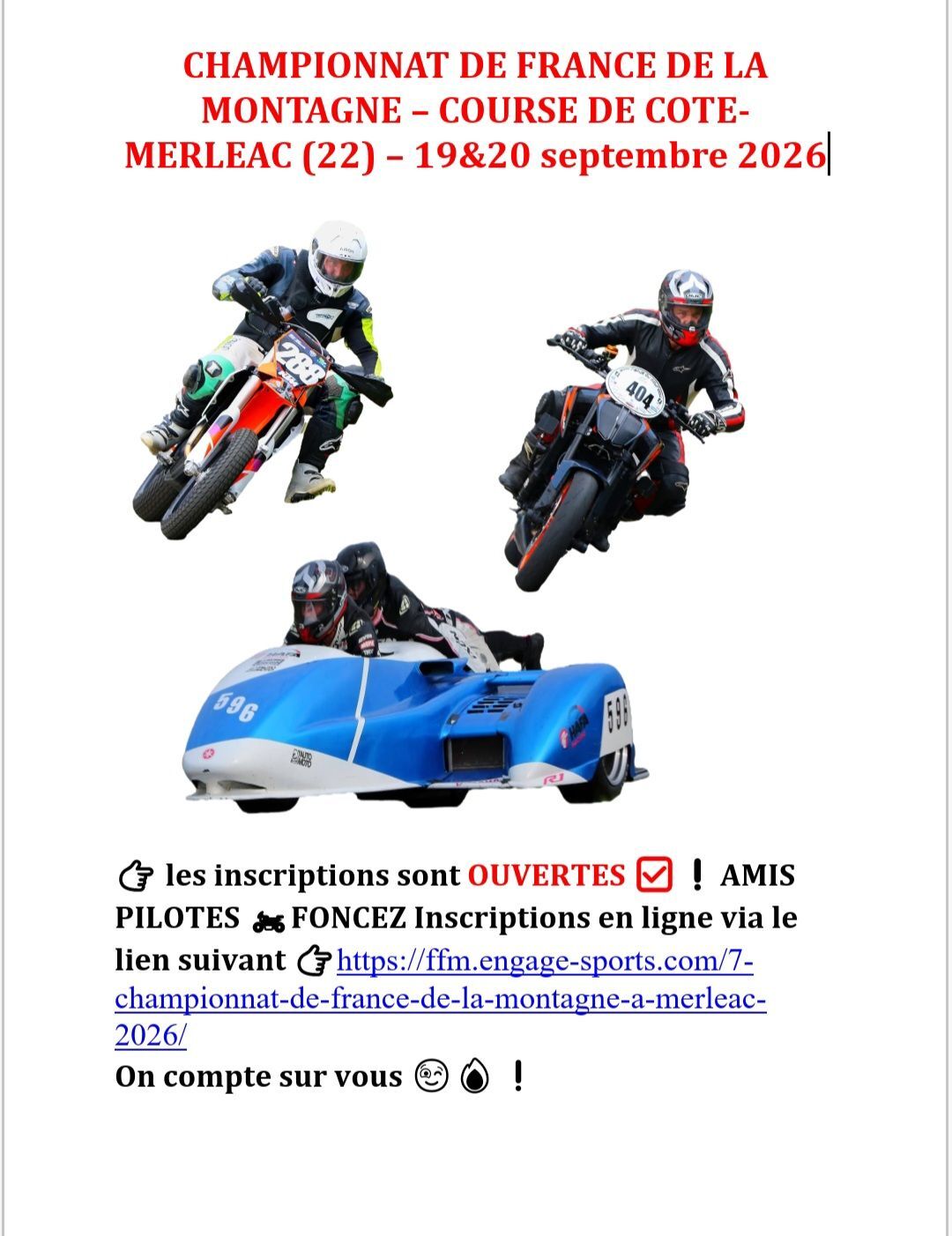 Moto – Championnat de France de la Montagne à Merléac