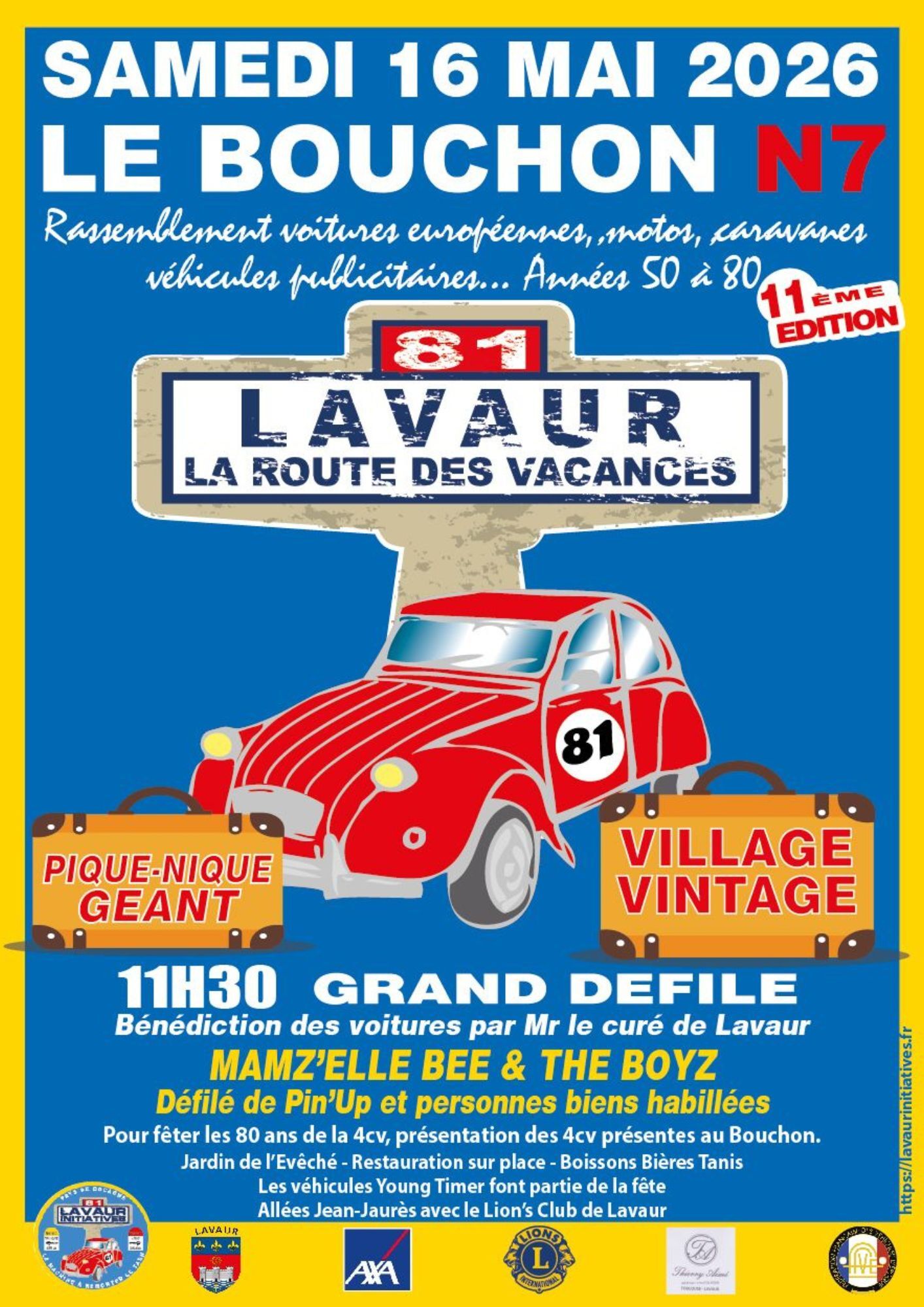 Bouchon N7 et Expo de Véhicules Anciens à Lavaur.