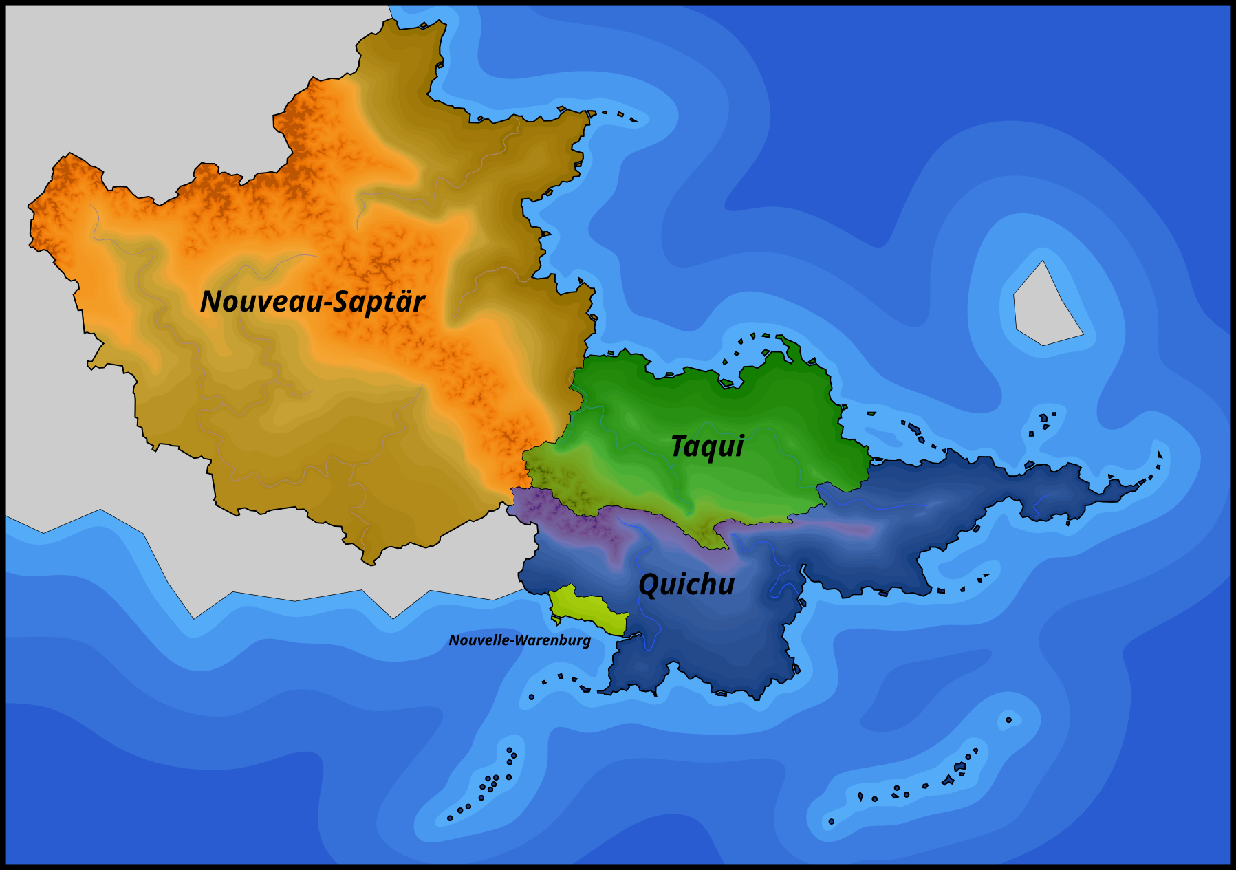 Carte de la Yukanaslavie et ses 4 états-membres dans la Métropole Carte de la Yukanaslavie et ses 4 états-membres dans la Métropole