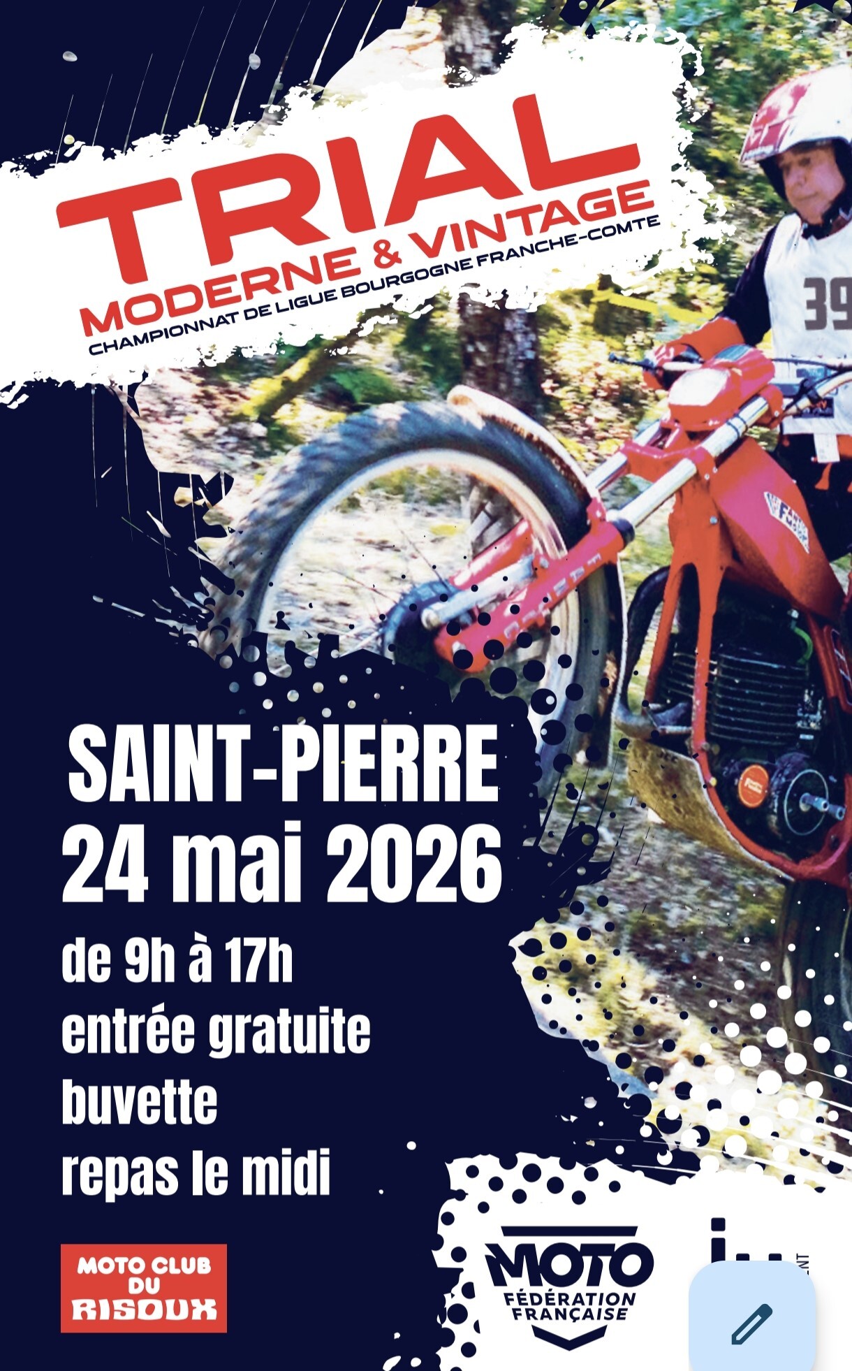 Moto TT – Trial à Saint-Pierre.