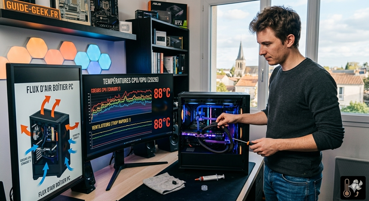 🌡️ Pourquoi ton PC chauffe plus en 2026 : Le mythe de la 'pâte thermique' contre la réalité du flux d'air