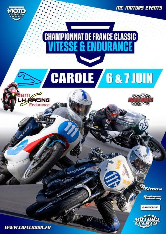 Championnat de France Moto Classic à Carole