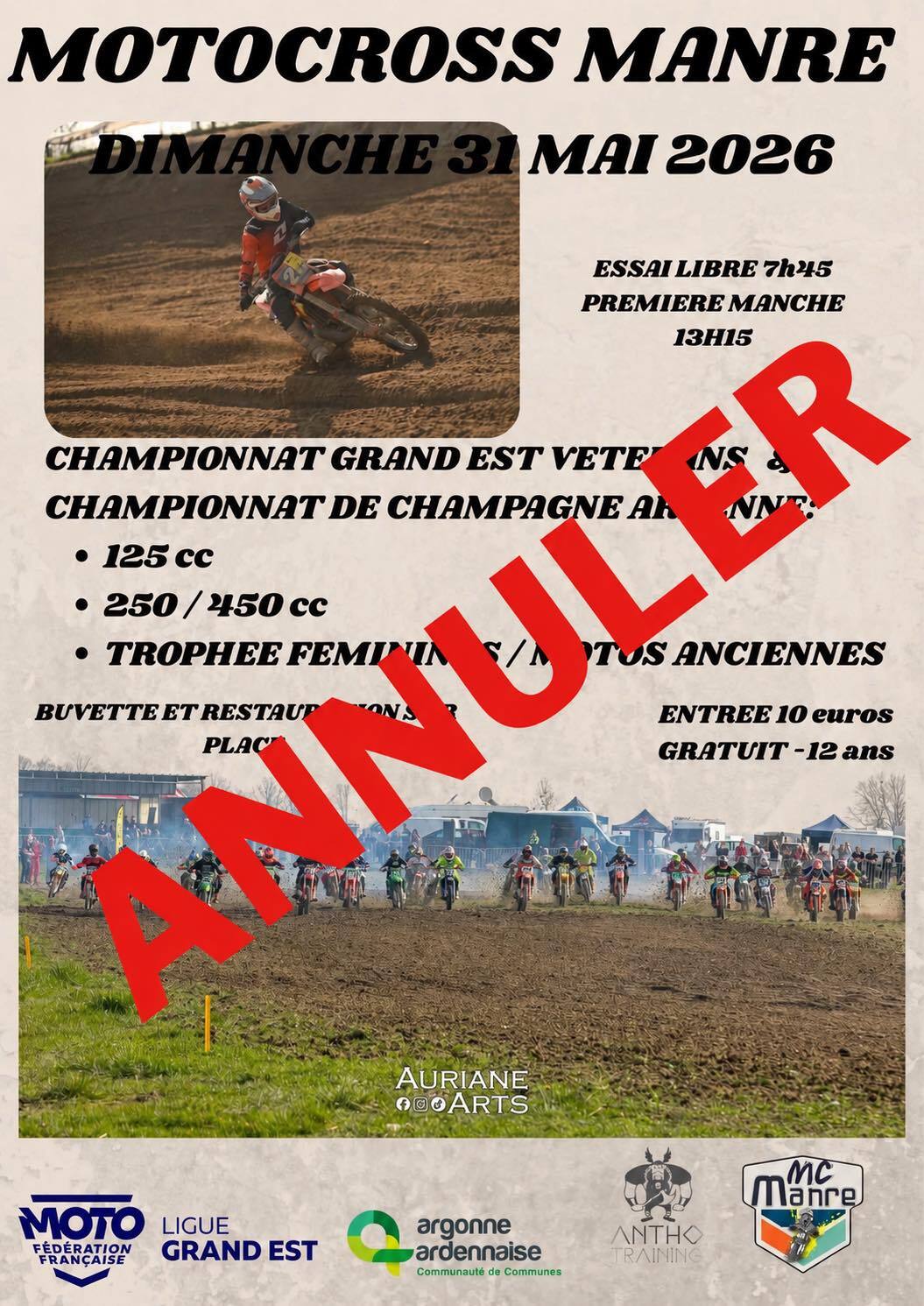 Motocross à Manre – Annulé !