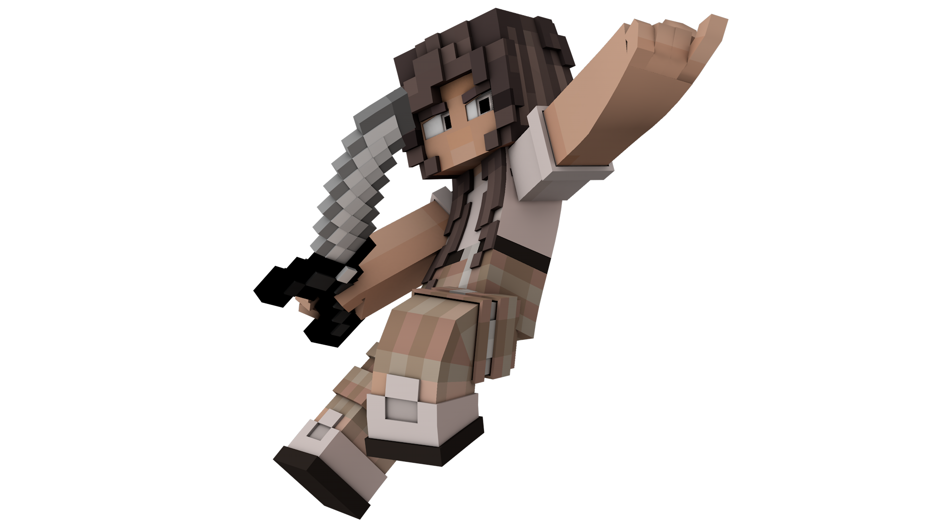 Render d'un personnage Minecraft
