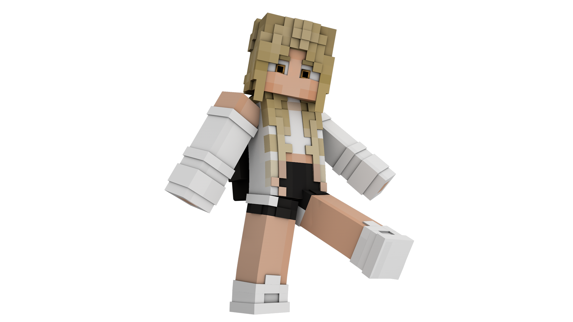 Render d'un personnage Minecraft