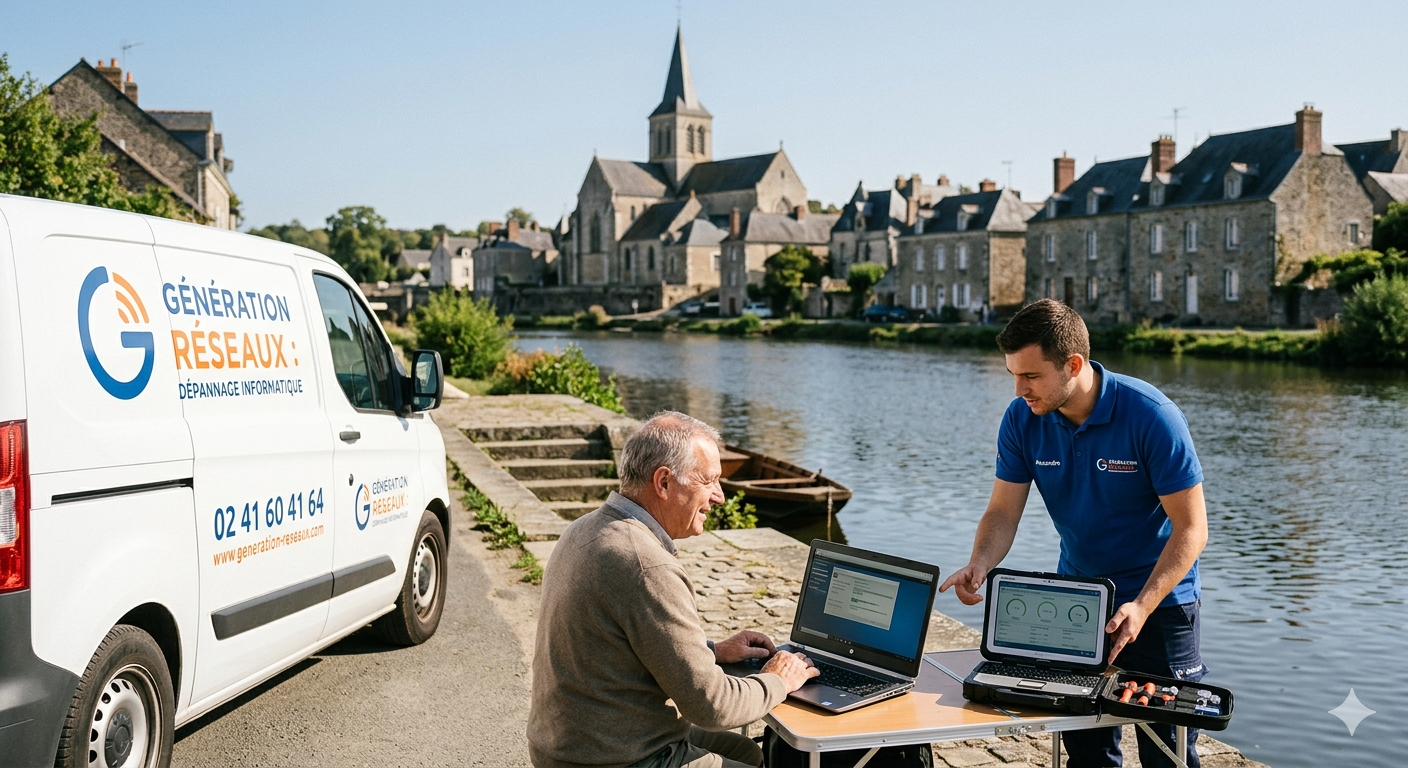 Dépannage Informatique Grez-Neuville, Le Lion-d'Angers & Segré | Génération Réseaux