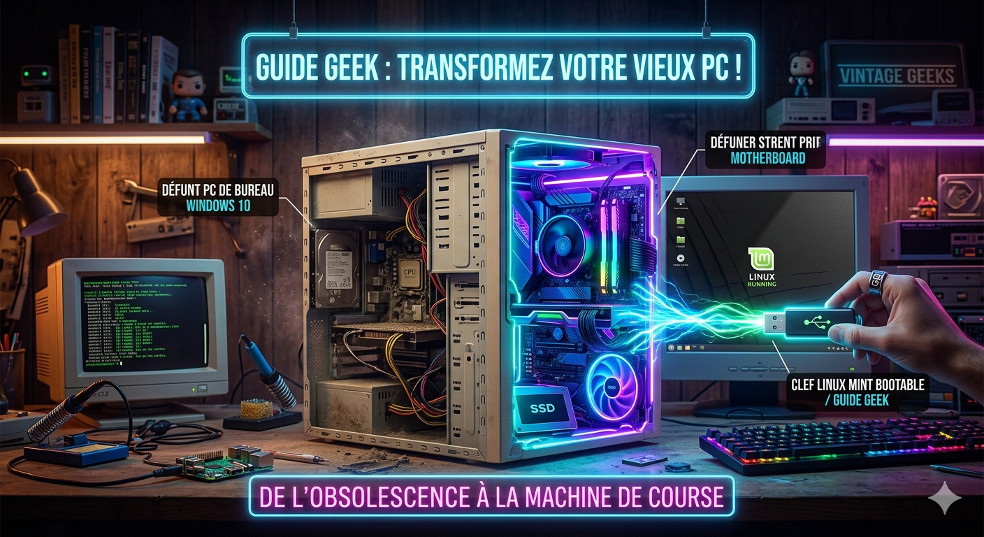 Votre PC rame ? Suivez notre Guide Geek complet pour redonner vie à votre vieux matériel avec Linux. Tutoriel pas-à-pas pour accélérer votre ordinateur gratuitement.