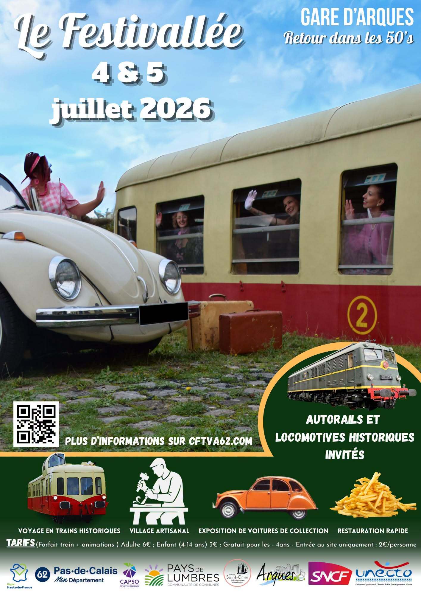 Festivallée – Trains et Voitures Anciennes à Arques.
