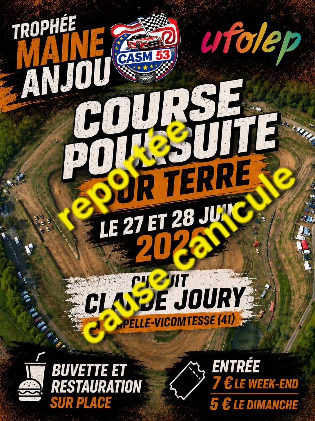 Kart-Cross et Poursuite sur Terre à La Chapelle Vicomtesse – Reporté !