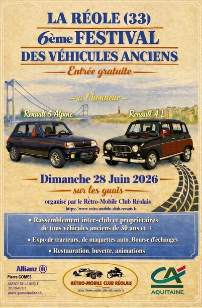 Festival des Véhicules Anciens à La Réole.