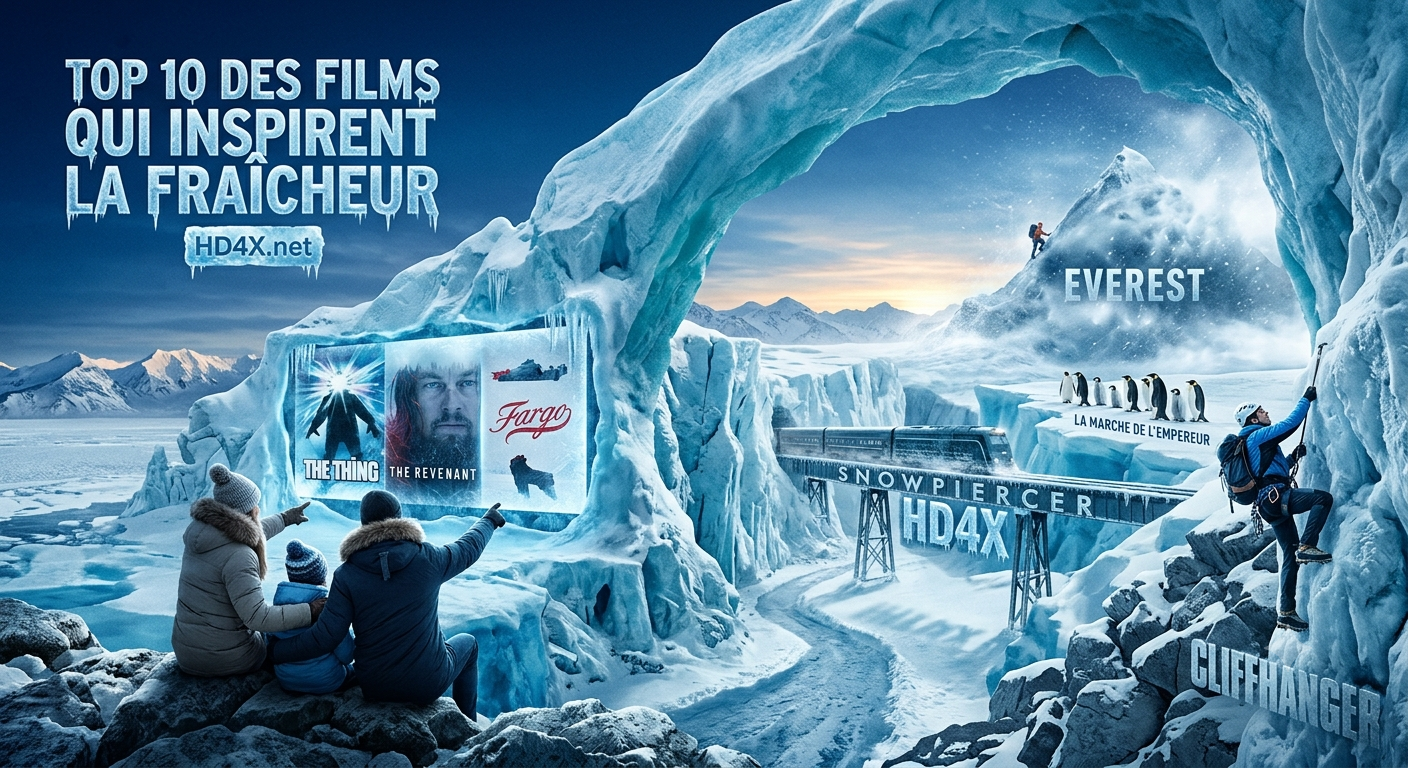 En pleine canicule ? Découvrez notre top 10 des films les plus givrés pour vous rafraîchir instantanément. De l'Antarctique à l'Everest, plongez dans le grand froid avec HD4X.