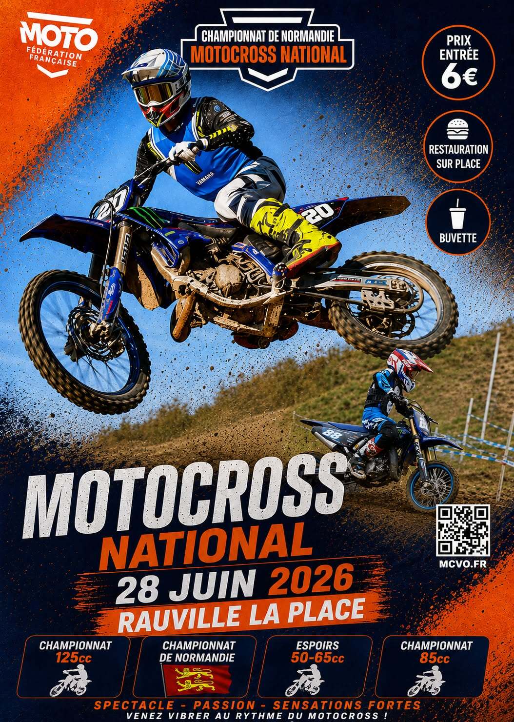 Motocross à Rauville-la-Place.