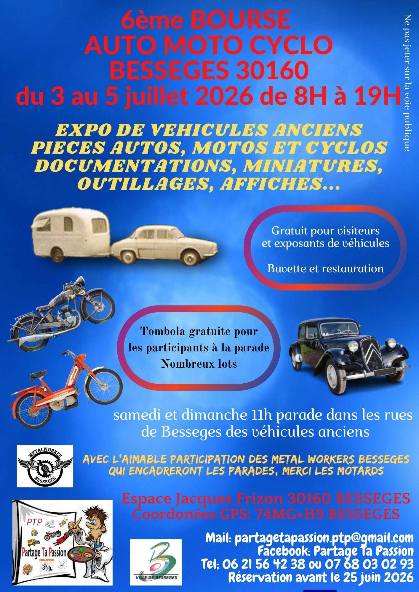 Expo – Bourse Autos Motos Cyclos à Bessèges.