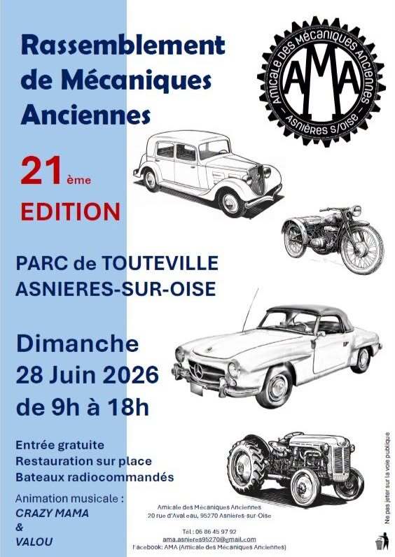 Mécaniques Anciennes à Asnières-sur-Oise.