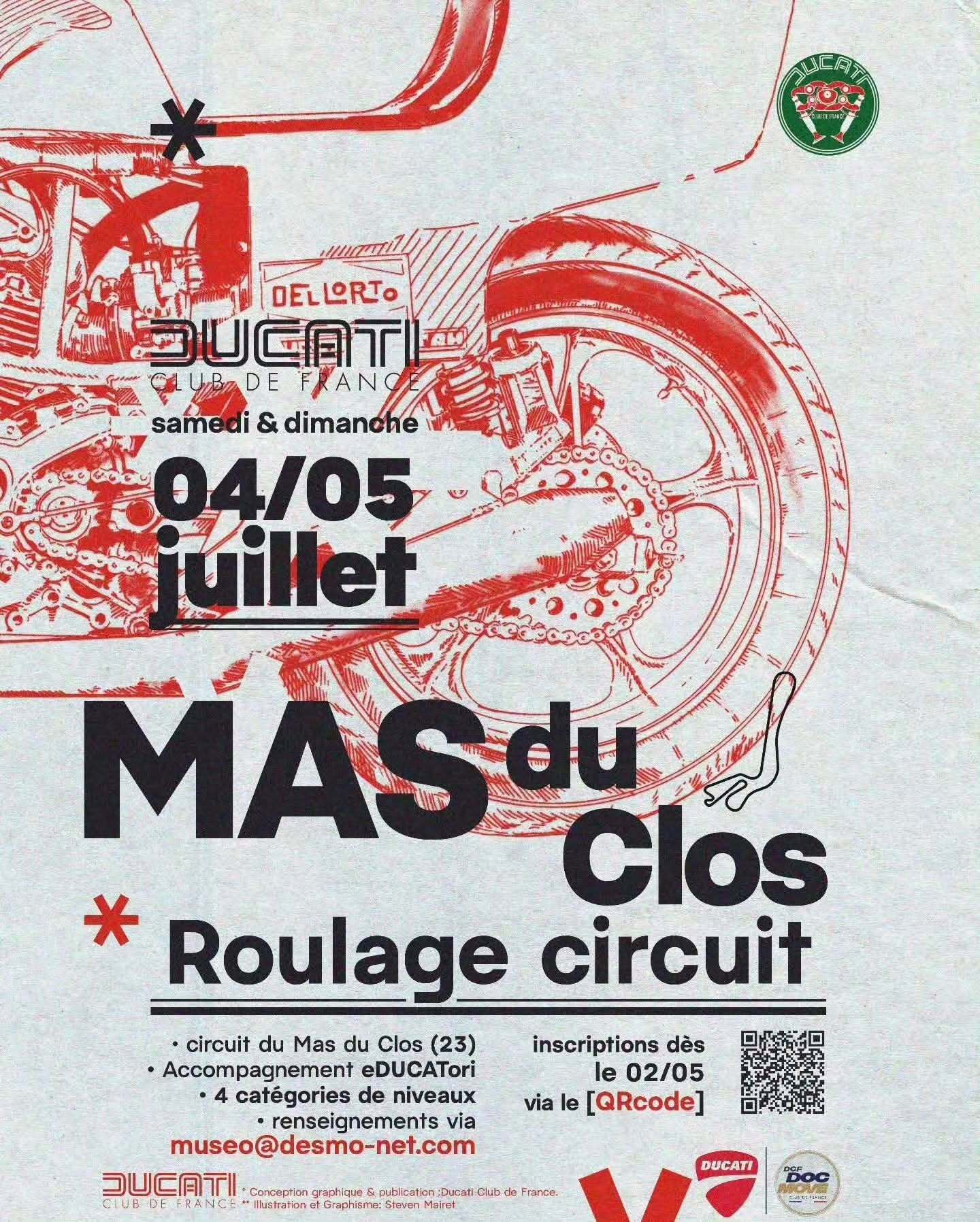 Moto – Journées Ducati sur le Circuit du Mas du Clos.