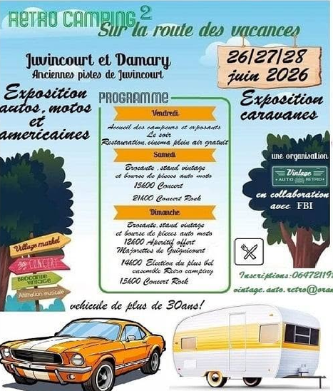 Rétro Camping et Bourse à Juvincourt-et-Damary.