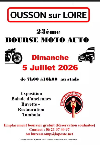 Bourse d’Echanges de Véhicules Anciens à Ousson-sur-Loire.
