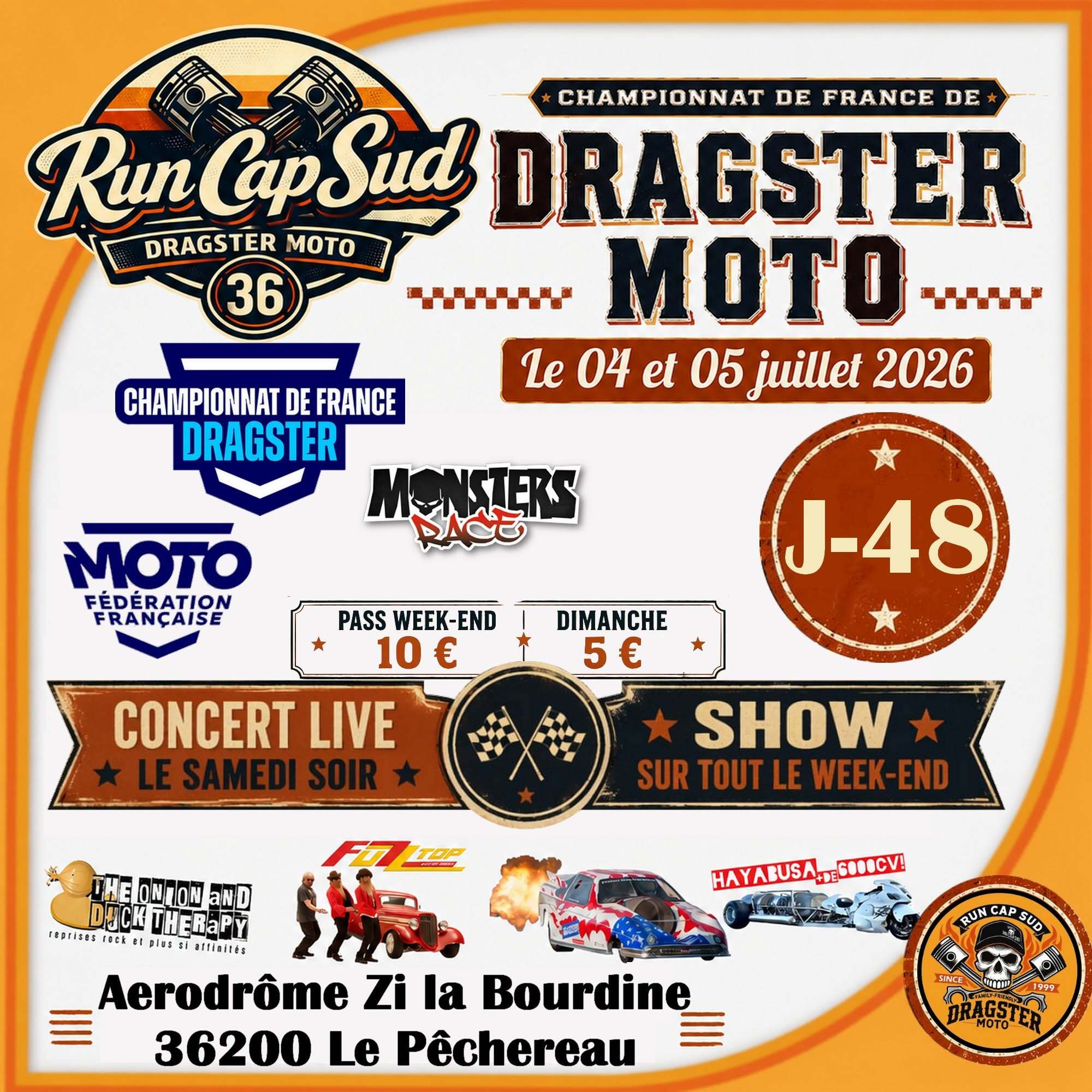 Moto-Championnat de France Dragster au Pêchereau – Annulé !