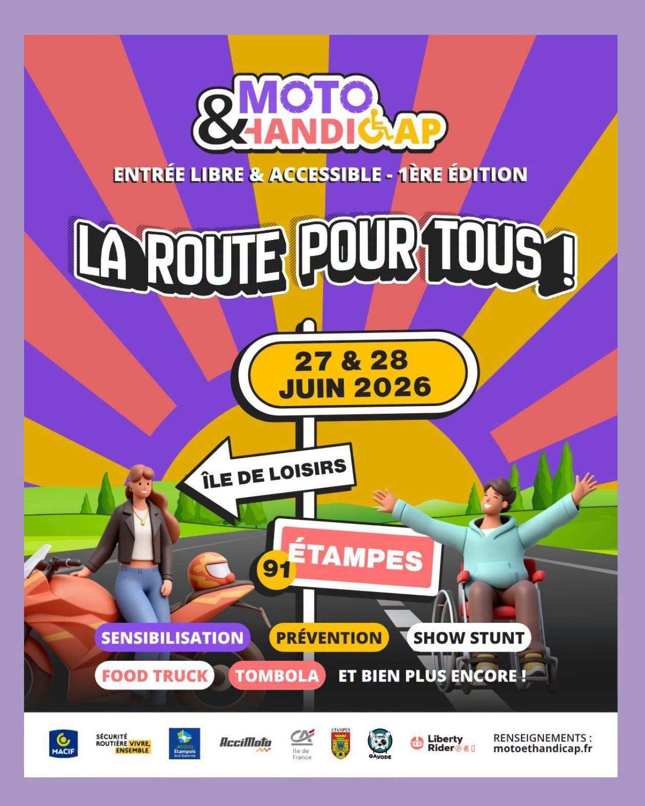 Moto et Handicap – La Route pour Tous à Etampes.