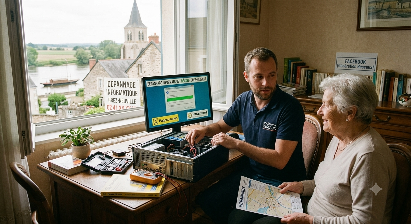 💻 Dépannage informatique à Grez-Neuville : Pourquoi la proximité est votre meilleur atout