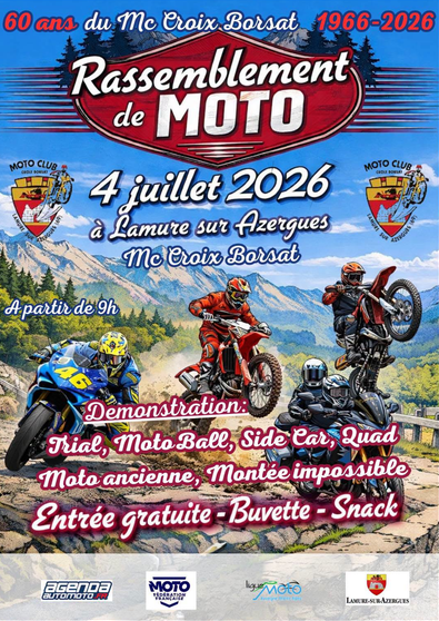 Rassemblement Moto à Lamure-sur-Azergues.