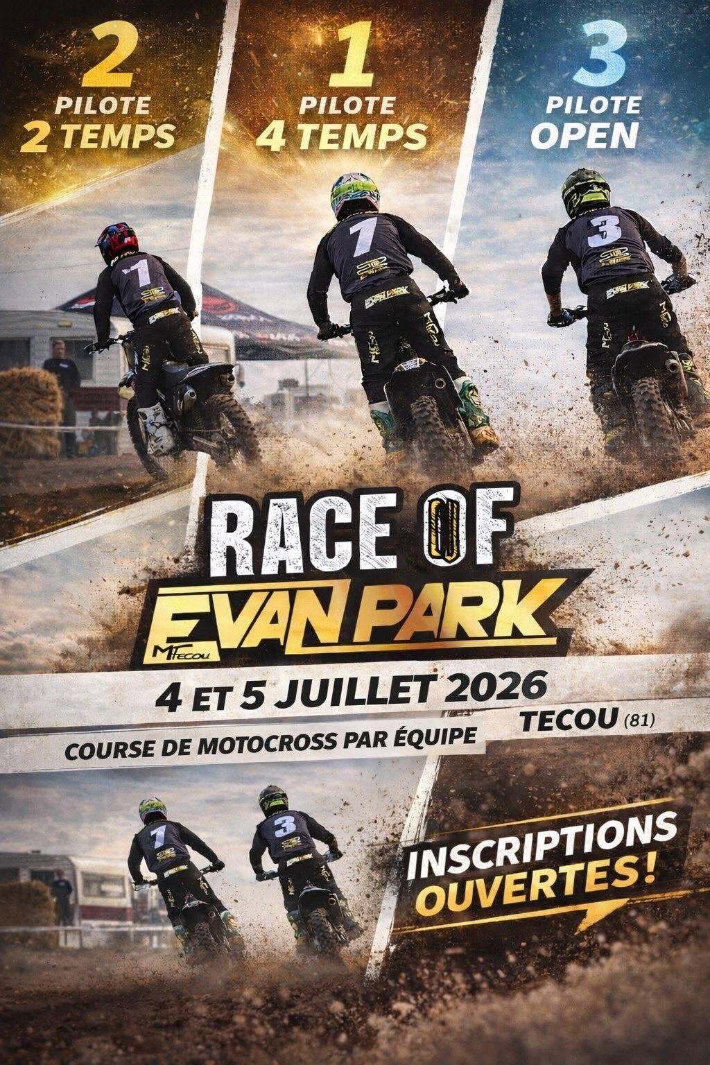 Moto TT – Motocross sur Prairie à Técou.