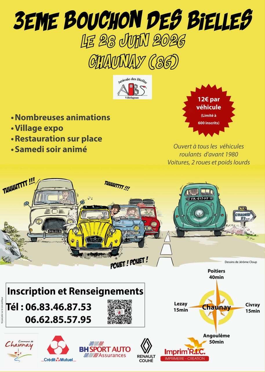 Véhicules Anciens – Bouchon des Bielles à Chaunay.
