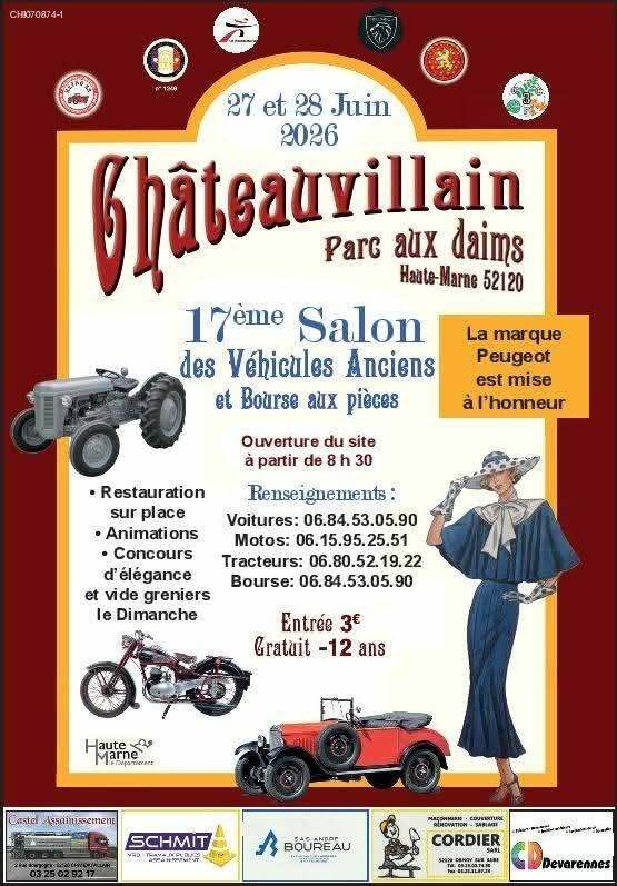 Salon Castel Rétro Véhicules Anciens à Châteauvillain.