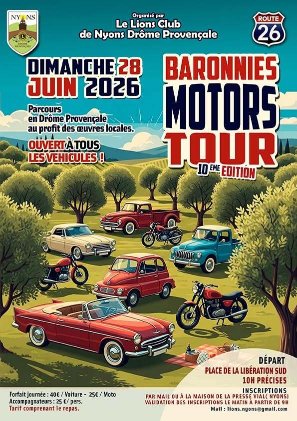 Baronnies Motors Tour au départ de Nyons.