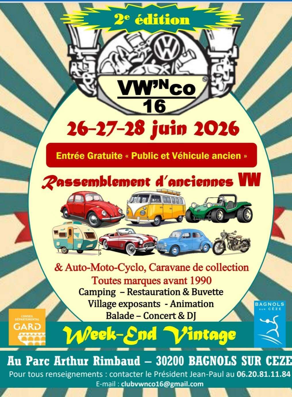 Expo-Bourse de Véhicules Anciens à Bagnols-sur-Cèze.