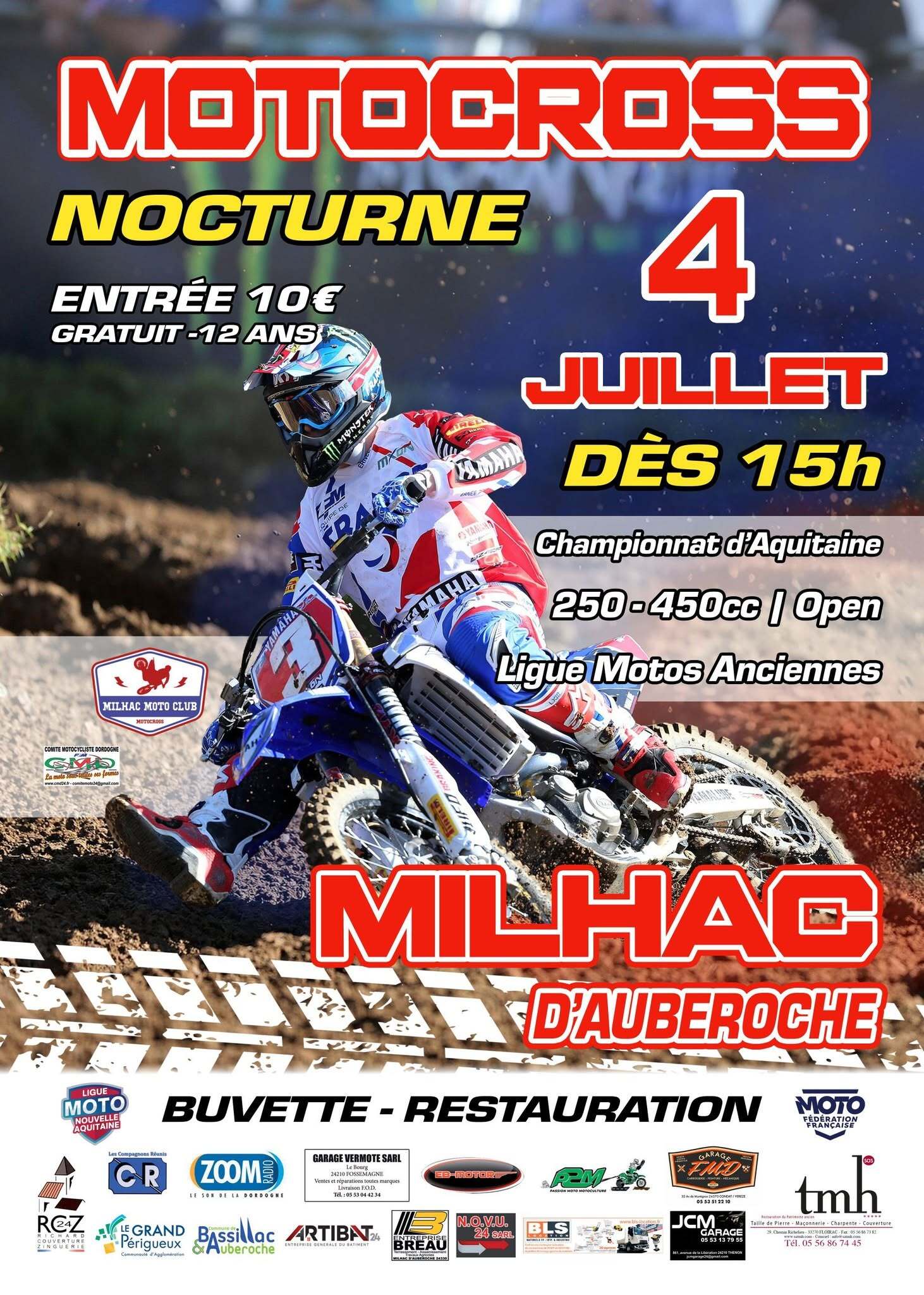 Motocross à Milhac d’Auberoche.
