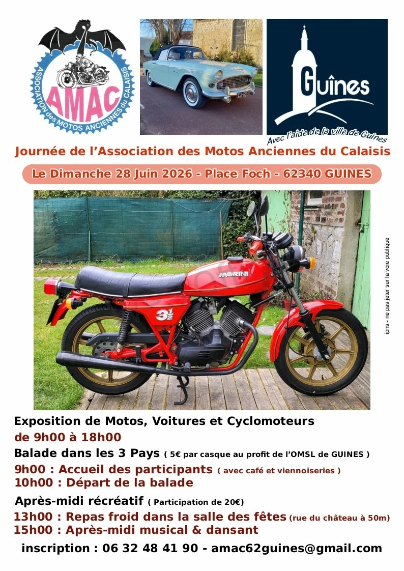 Exposition Autos Motos à Guines.