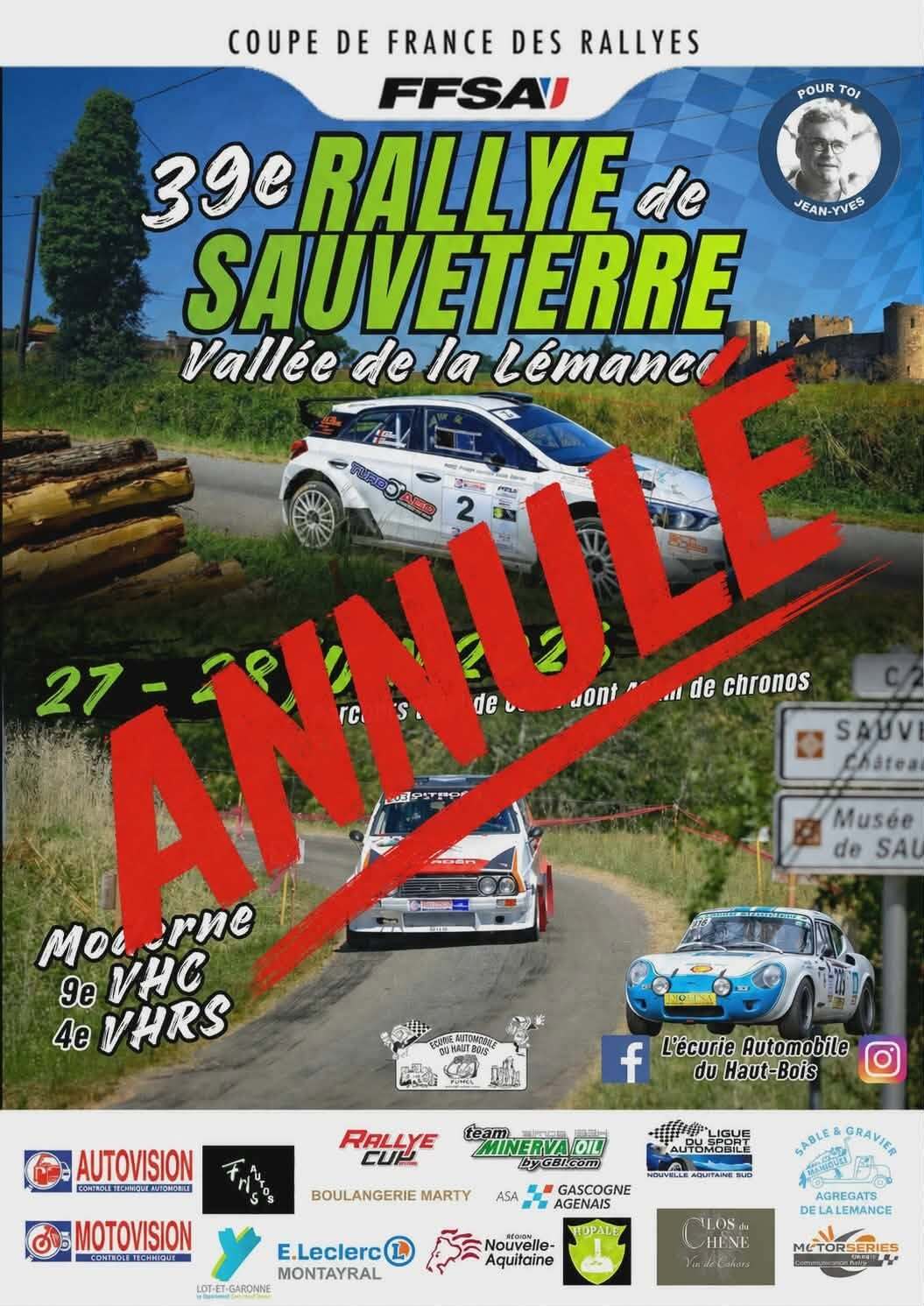 Rallye de Sauveterre – Vallée de la Lémance – Annulé !