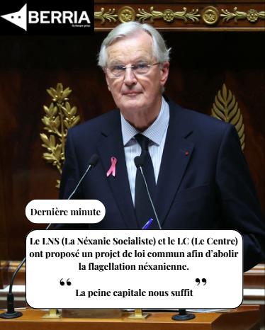 Le LNS et le LC proposent un projet de loi commun afin d’abolir la peine de flagellation néxanienne. 
