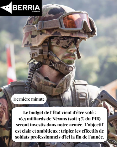 Effort historique de 16,5 milliards de Néxans pour l'armée face aux tensions régionales