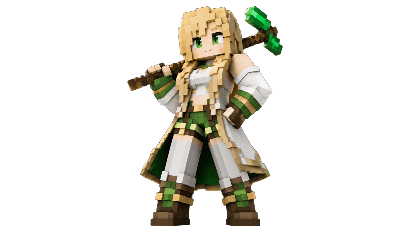 Render d'un personnage Minecraft