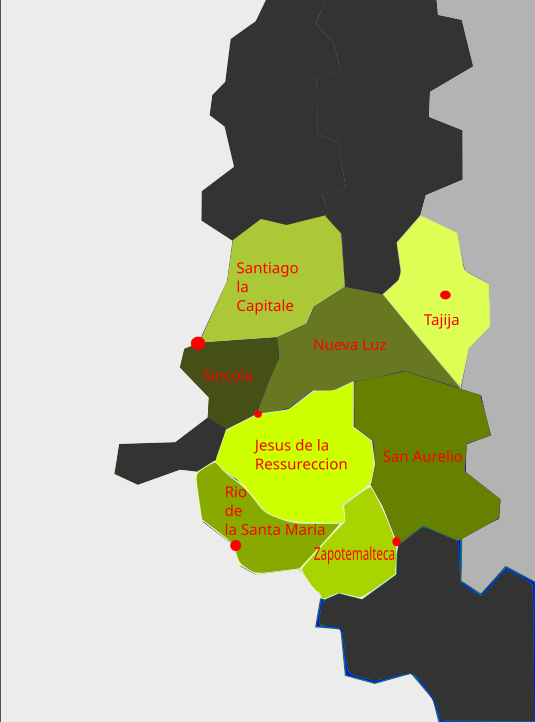 Carte de l'Hernandie et de ses provinces.