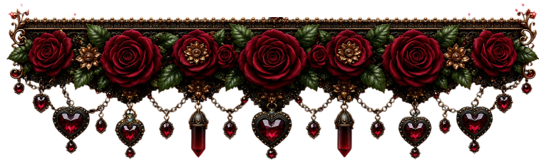 Frise roses et bijoux DanyBlue
