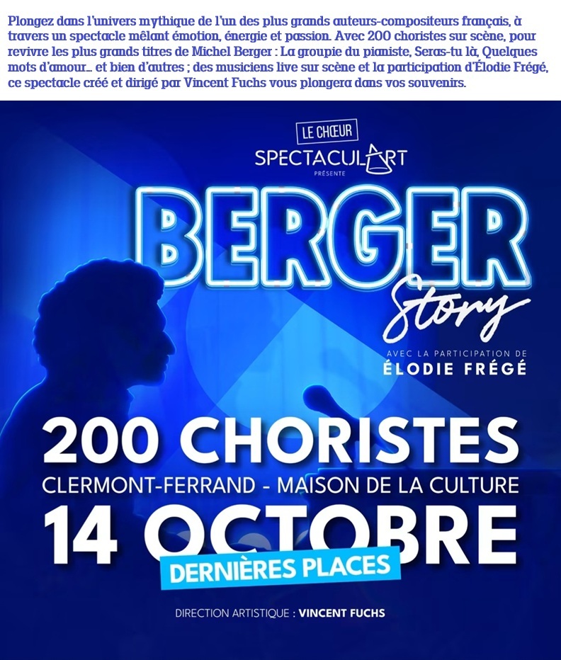 14 Octobre 2026 : BERGER Story