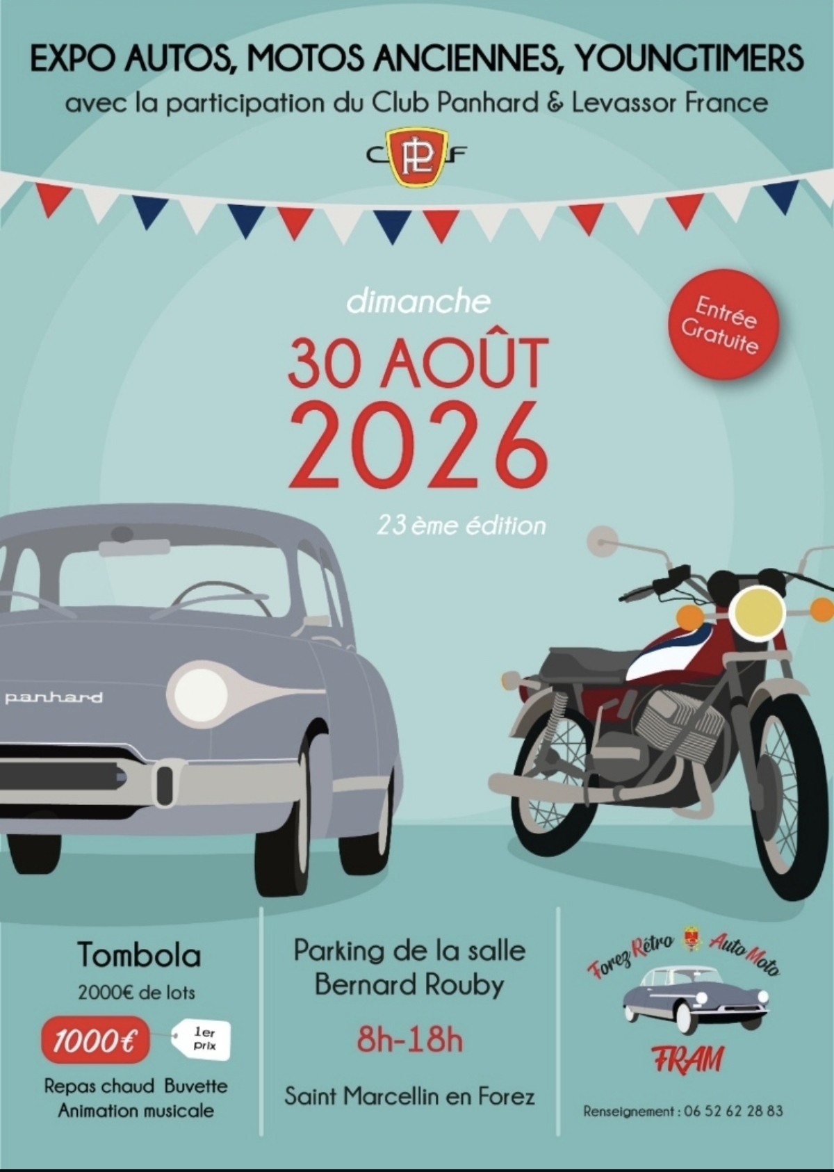 Rassemblement de youngtimer voitures et motos