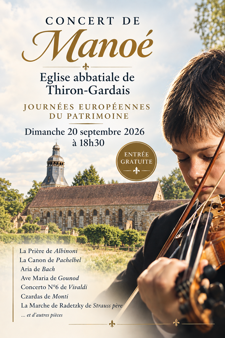 20 Septembre 2026 : Concert Église Abbatiale Thiron-Gardais